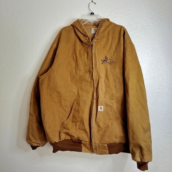Vintage Carhartt Detroit hoodie canvas full zip jacket sz 2XL - Picture 1 of 16